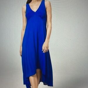 Nicole Miller crepe midi dress in royal blue sz 4